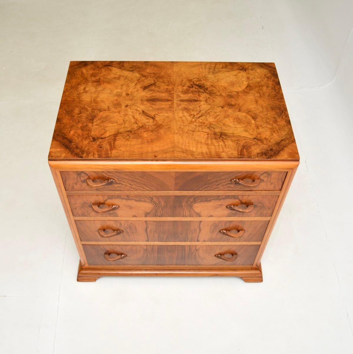 Art Deco Figured Walnut Chest of Drawers 1