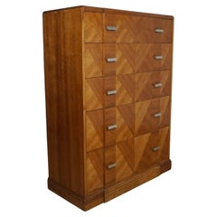 Art Deco Figured Walnut Chest of Drawers