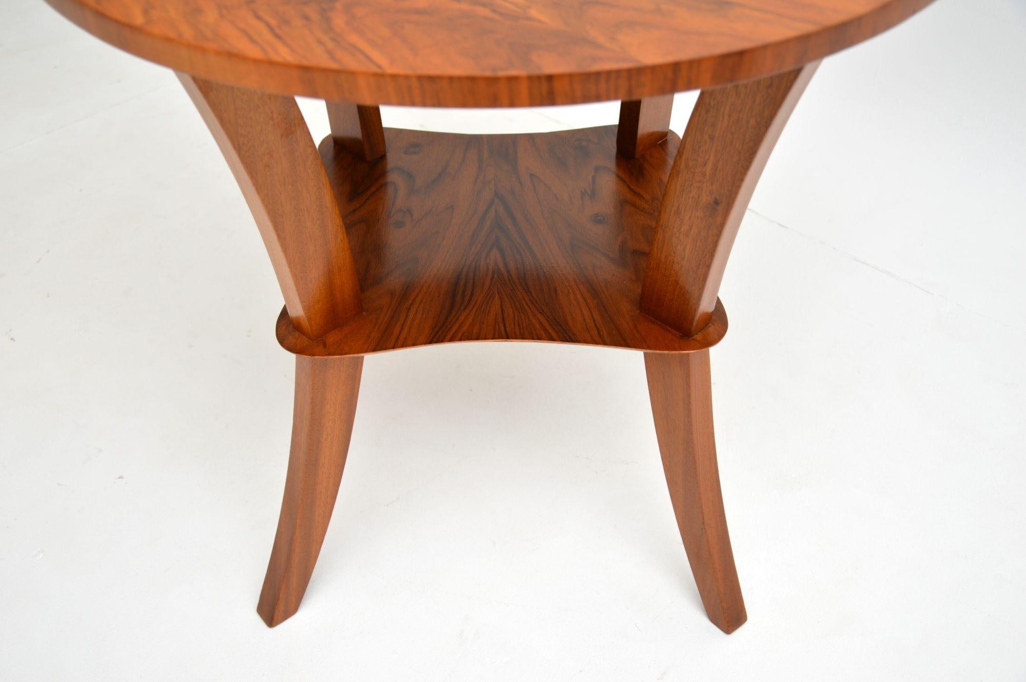 Art Deco Figured Walnut Coffee / Occasional Table 1