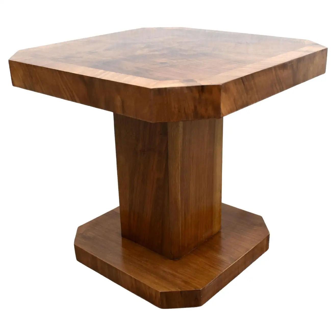 Art Deco Figured Walnut Coffee Table, c1930s, English For Sale 2