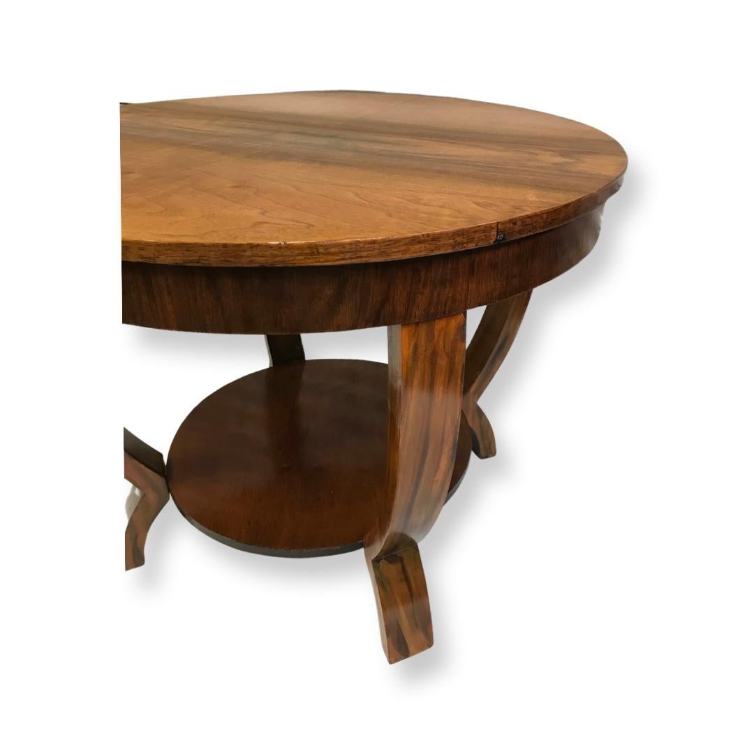 Mid-20th Century Art Deco Figured Walnut Coffee Table For Sale