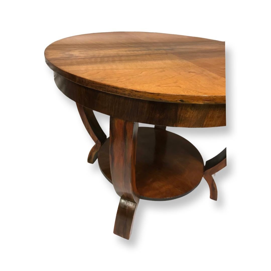 Art Deco Figured Walnut Coffee Table For Sale 2