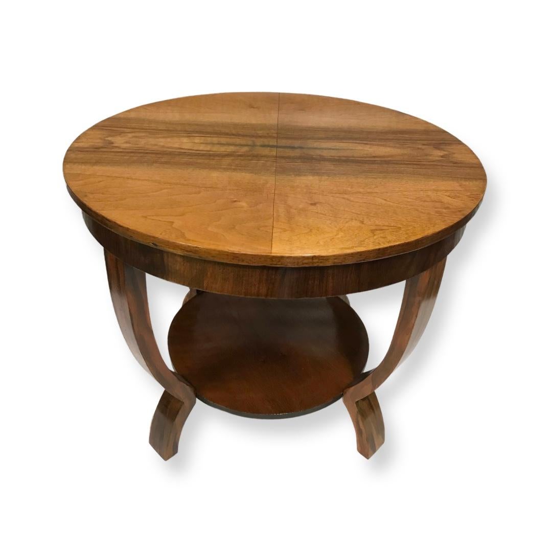 Art Deco Figured Walnut Coffee Table For Sale 3