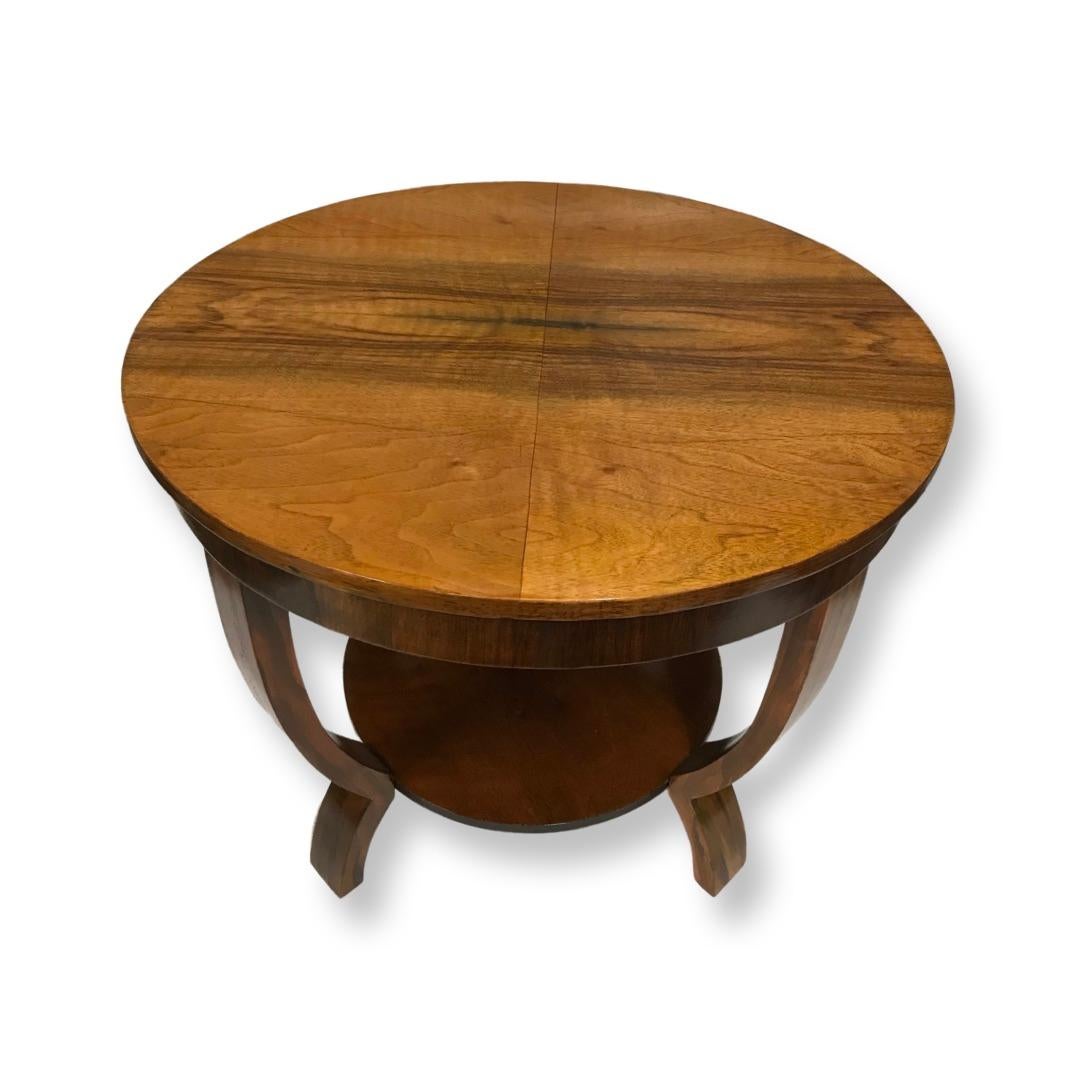 Art Deco Figured Walnut Coffee Table For Sale 4