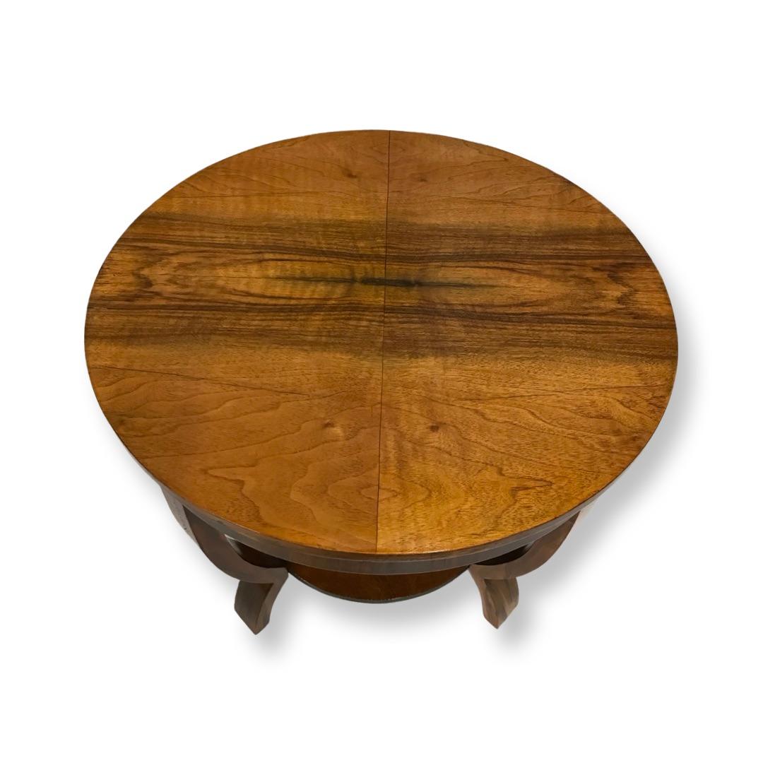 Art Deco Figured Walnut Coffee Table For Sale 5
