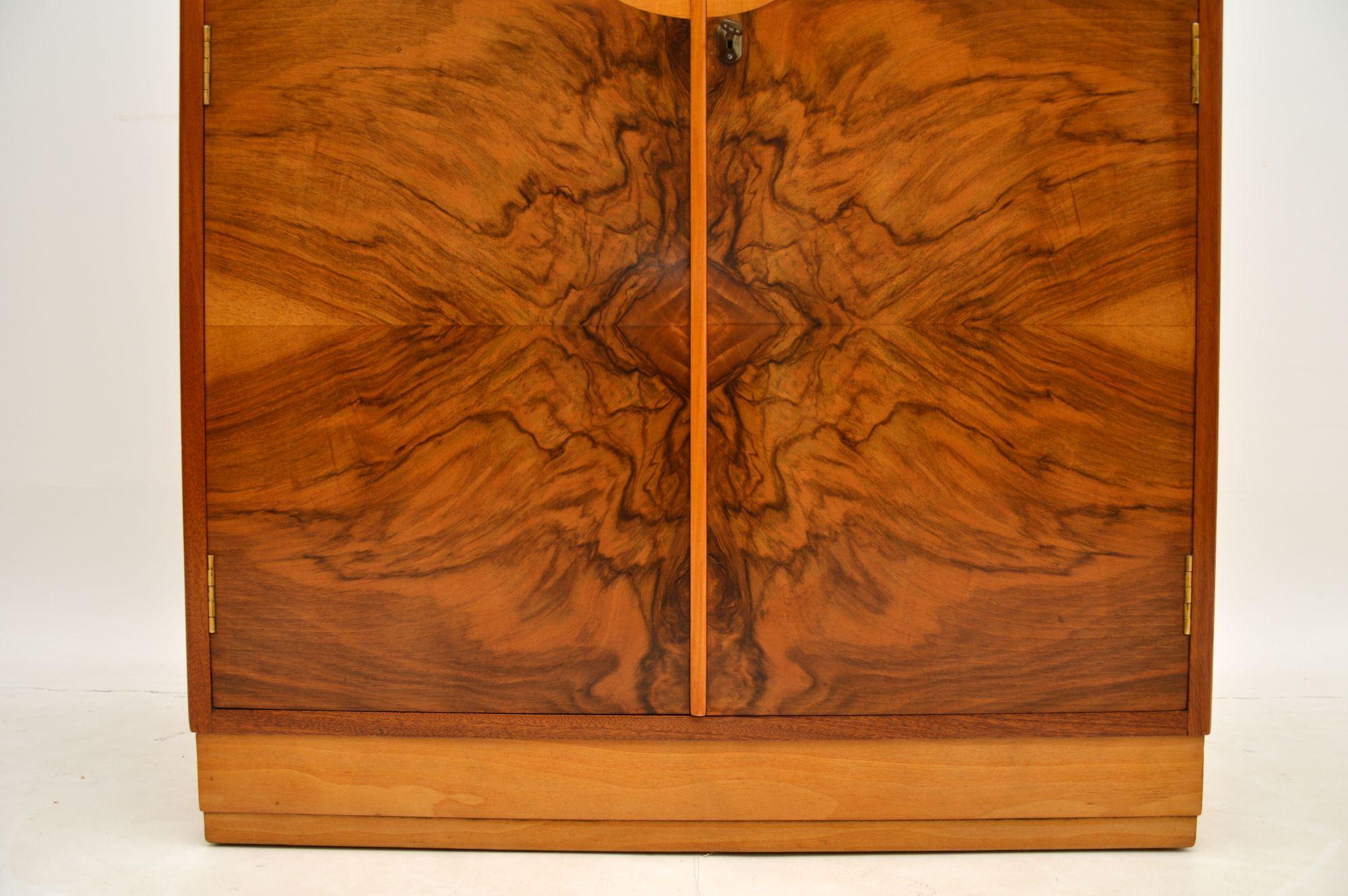 Art Deco Figured Walnut Compactum Wardrobe 3