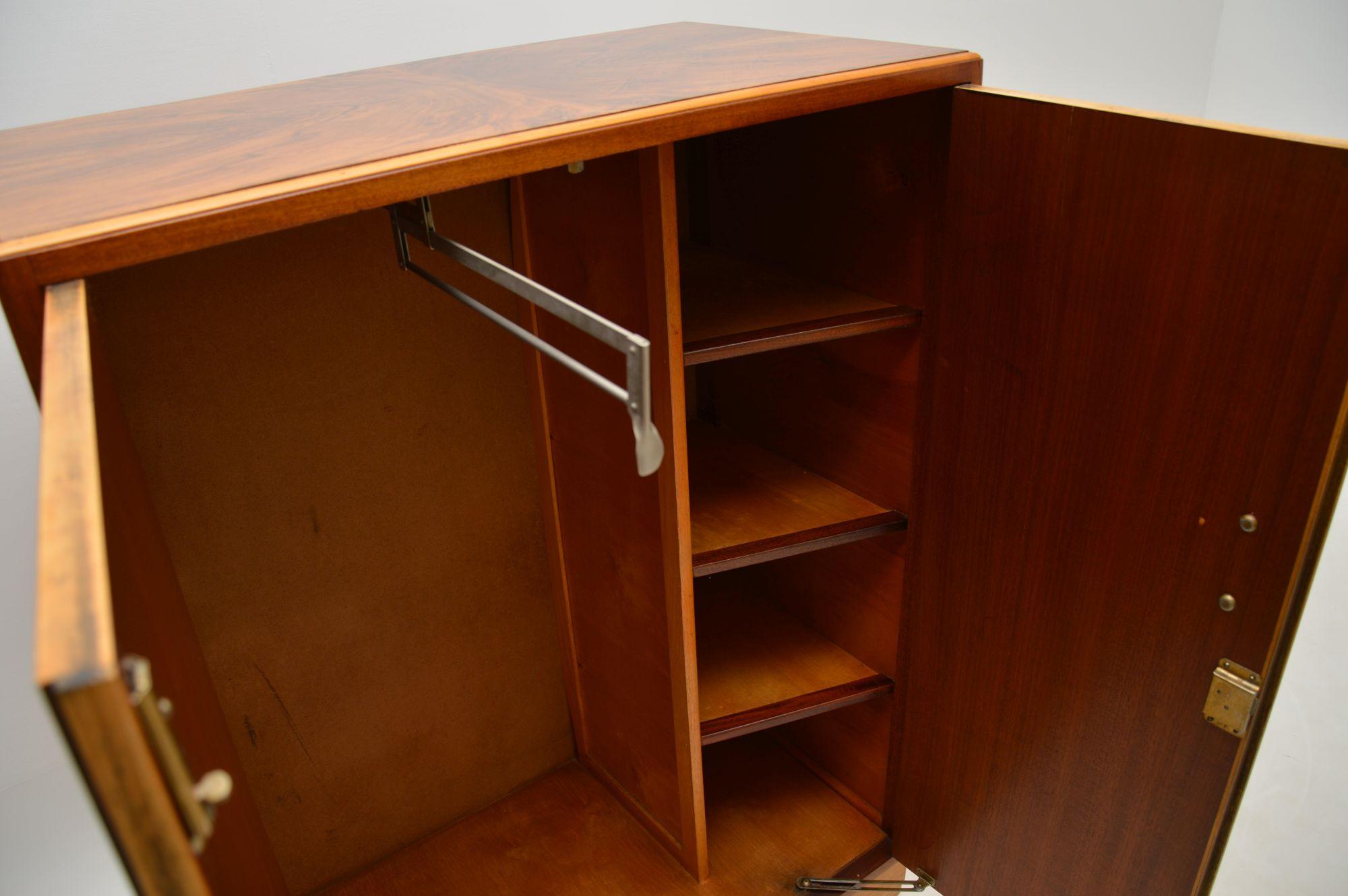 Art Deco Figured Walnut Compactum Wardrobe 4