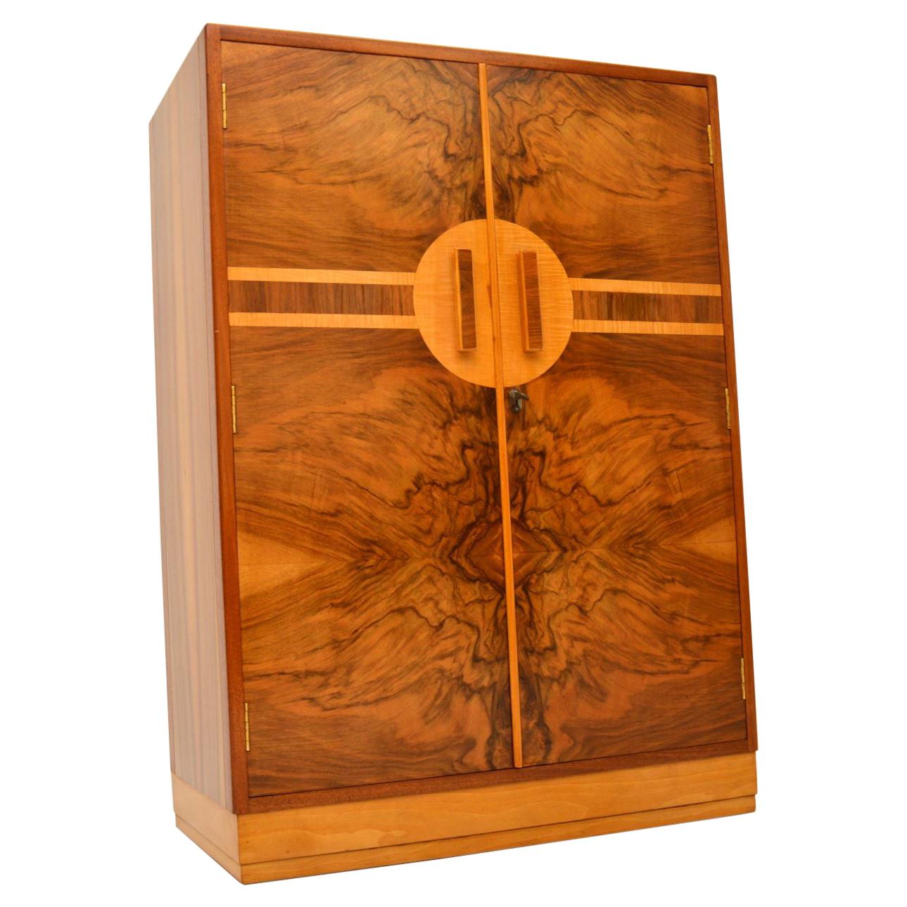 Art Deco Figured Walnut Compactum Wardrobe