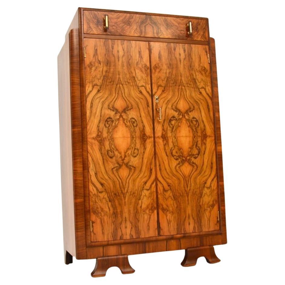 Art Deco Figured Walnut Compactum Wardrobe