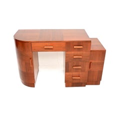 Art Deco Figured Walnut Desk