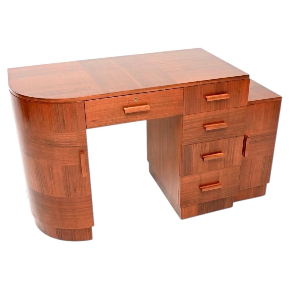 Art Deco Figured Walnut Desk