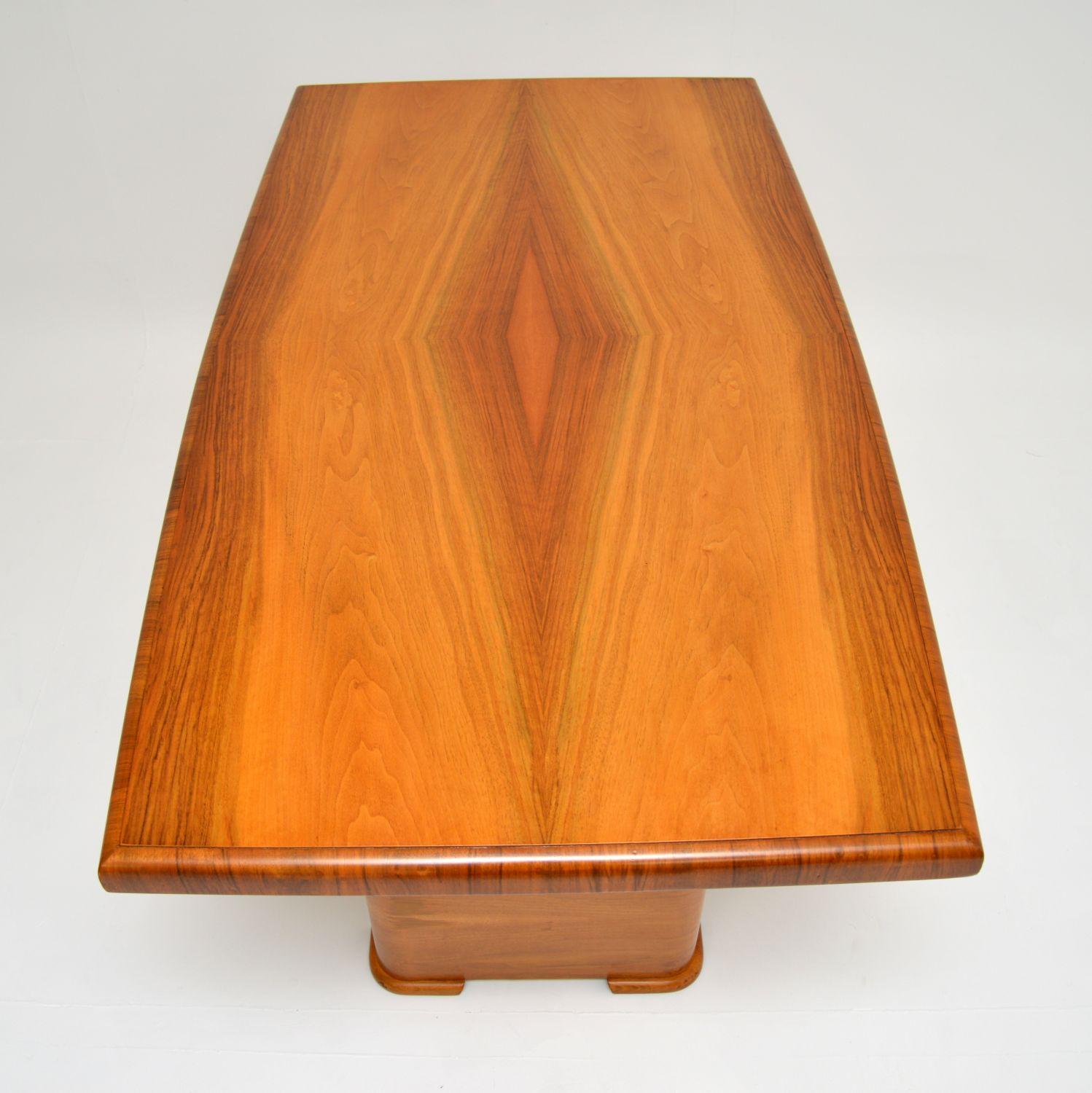 Art Deco Figured Walnut Dining Table / Desk 3