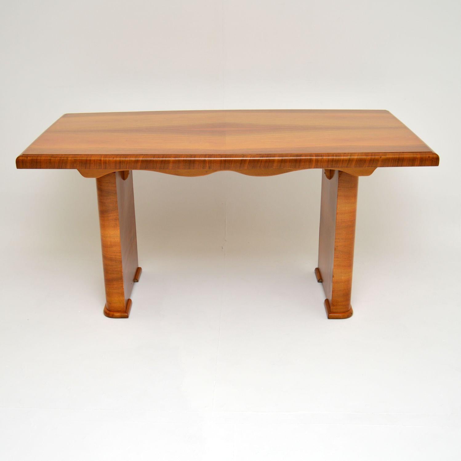 Art Deco Figured Walnut Dining Table / Desk 4