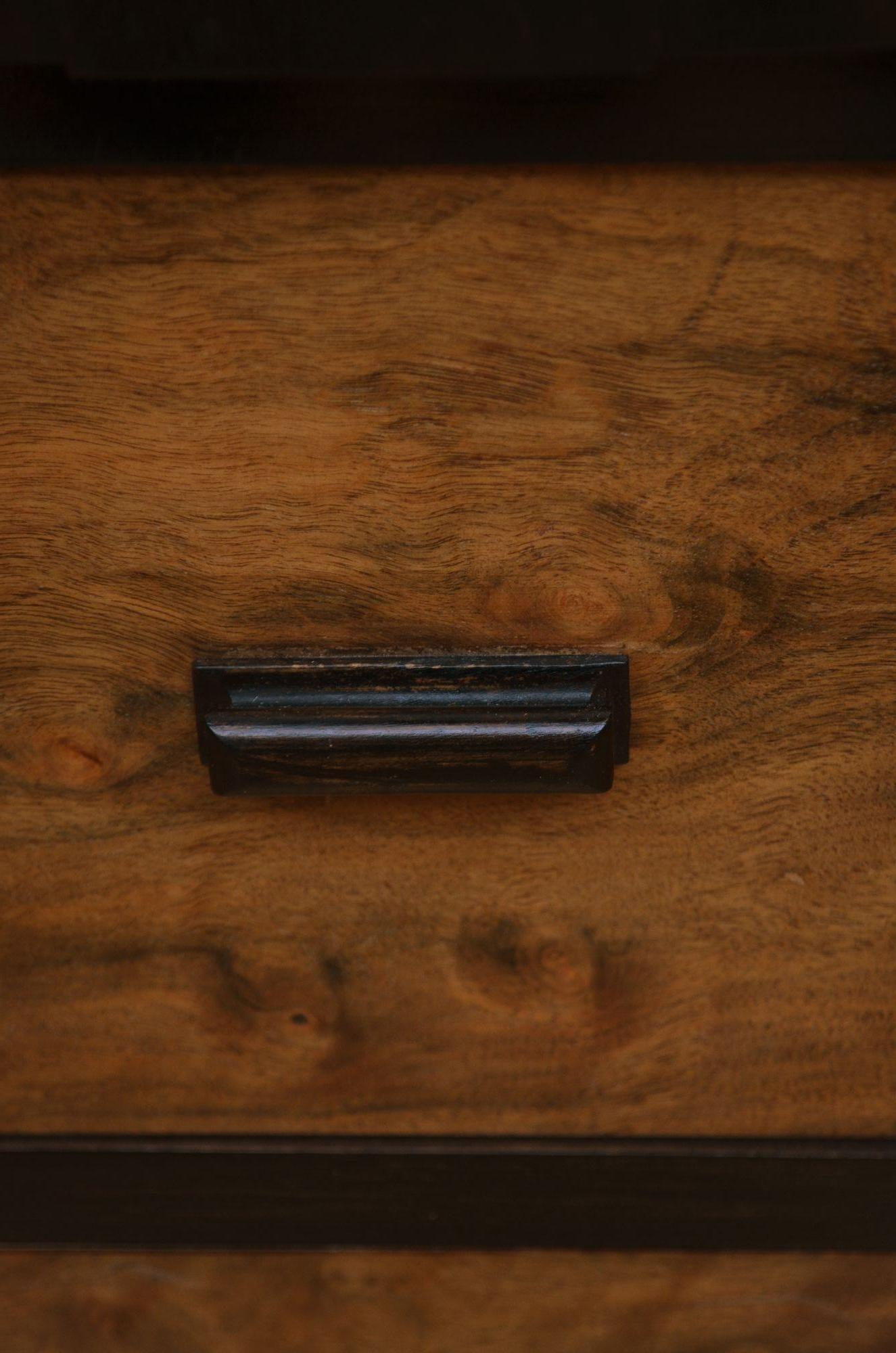 Art Deco Figured Walnut Dressing Chest or Dressing Table 7