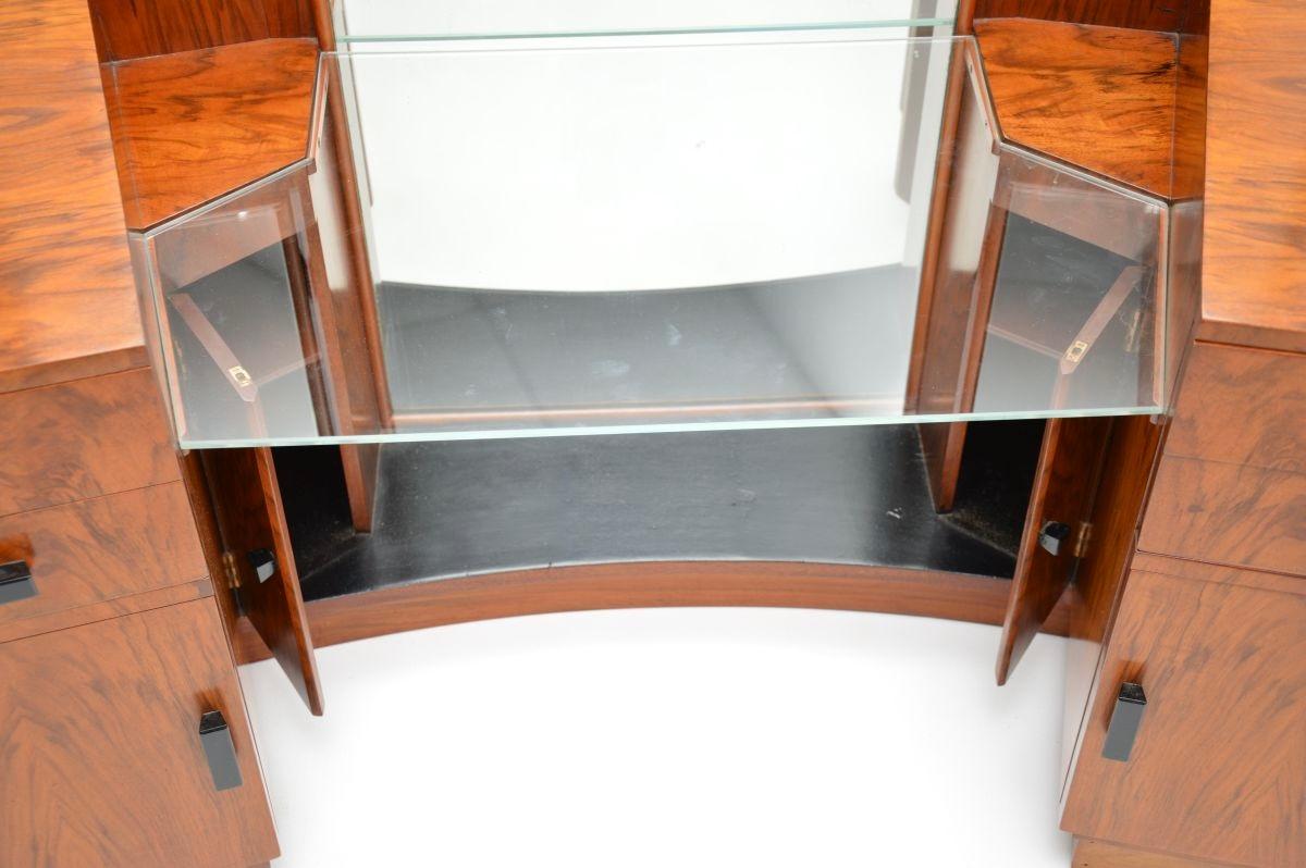 Art Deco Figured Walnut Dressing Table For Sale 5