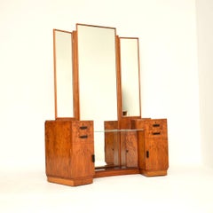 Art Deco Figured Walnut Dressing Table