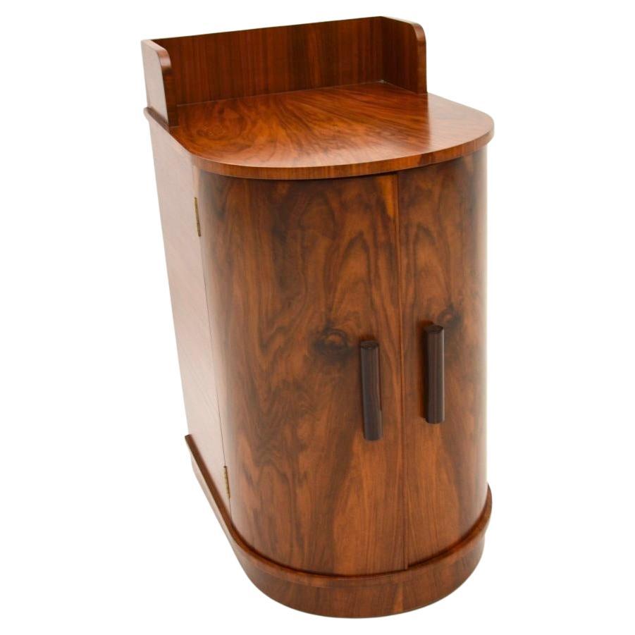 Art Deco Figured Walnut Drinks Cabinet