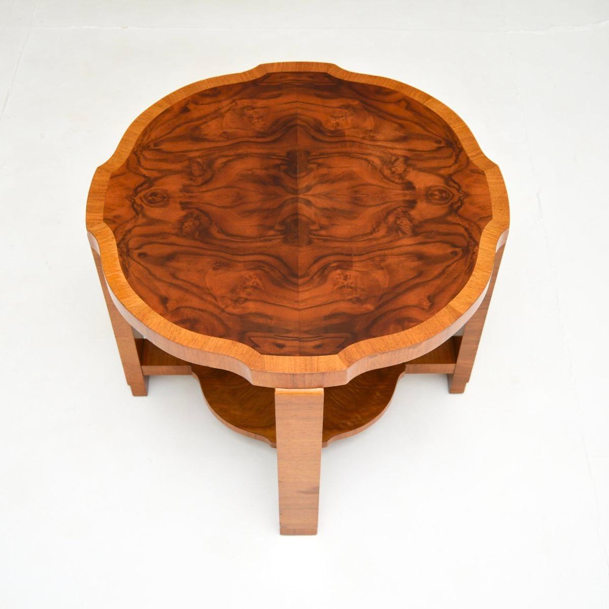 Art Deco Figured Walnut Occasional / Coffee Table In Good Condition For Sale In London, GB
