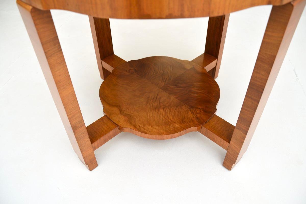 Art Deco Figured Walnut Occasional / Coffee Table For Sale 1