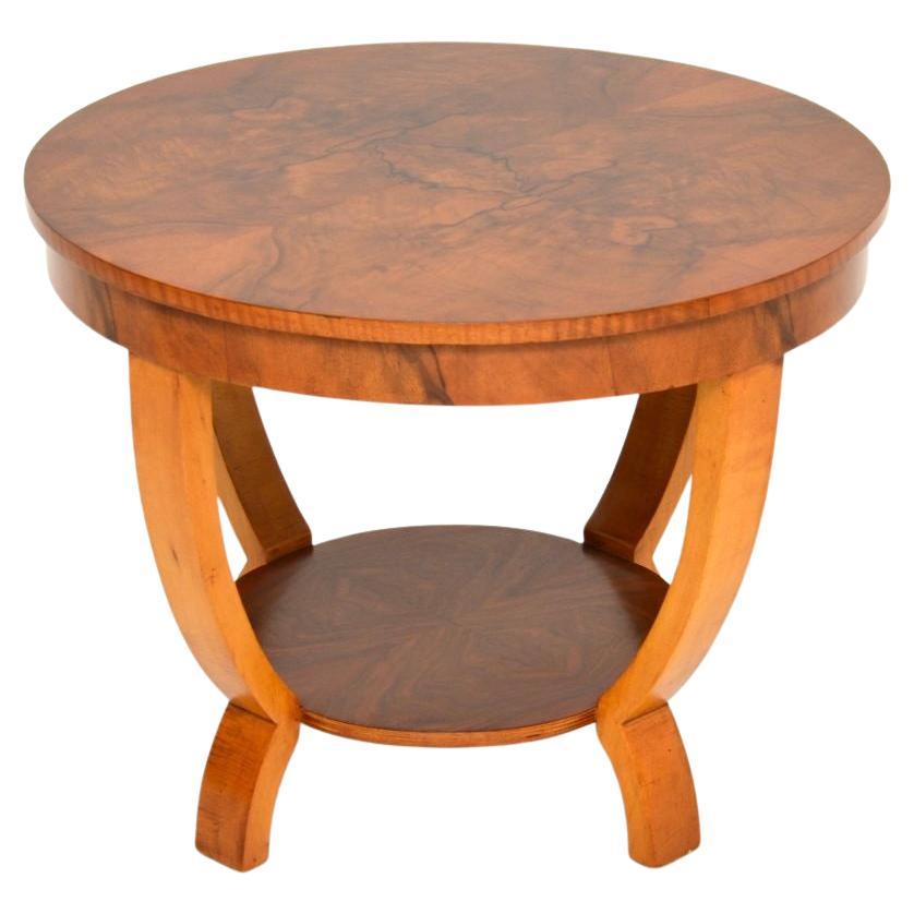 Art Deco Figured Walnut Occasional / Coffee Table