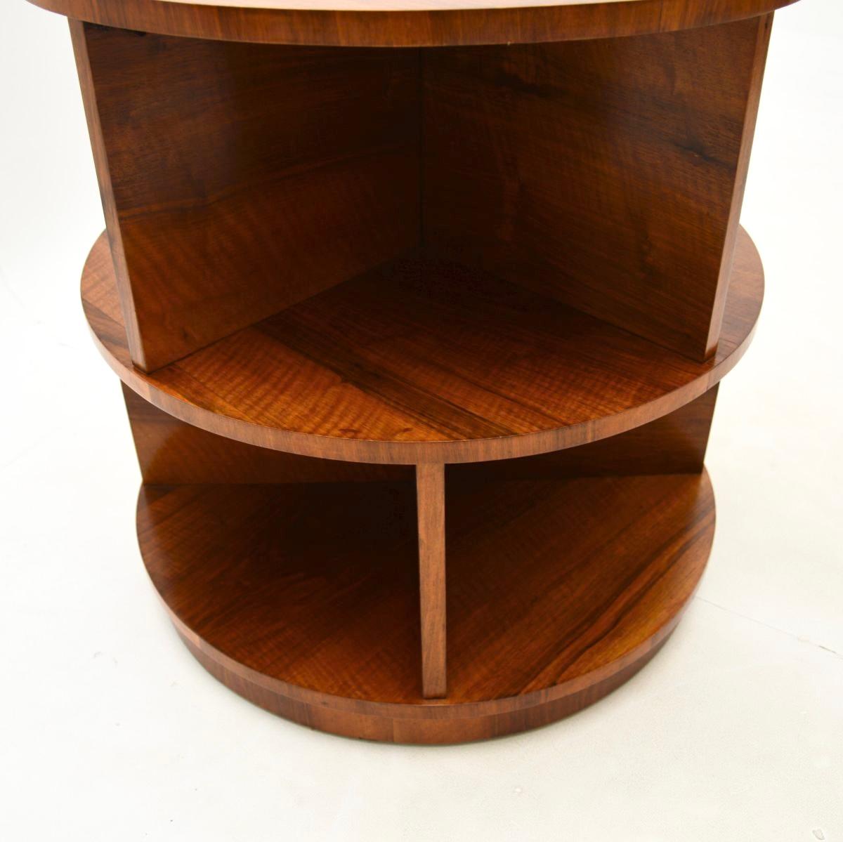 Art Deco Figured Walnut Occasional Side / Centre Table For Sale 1