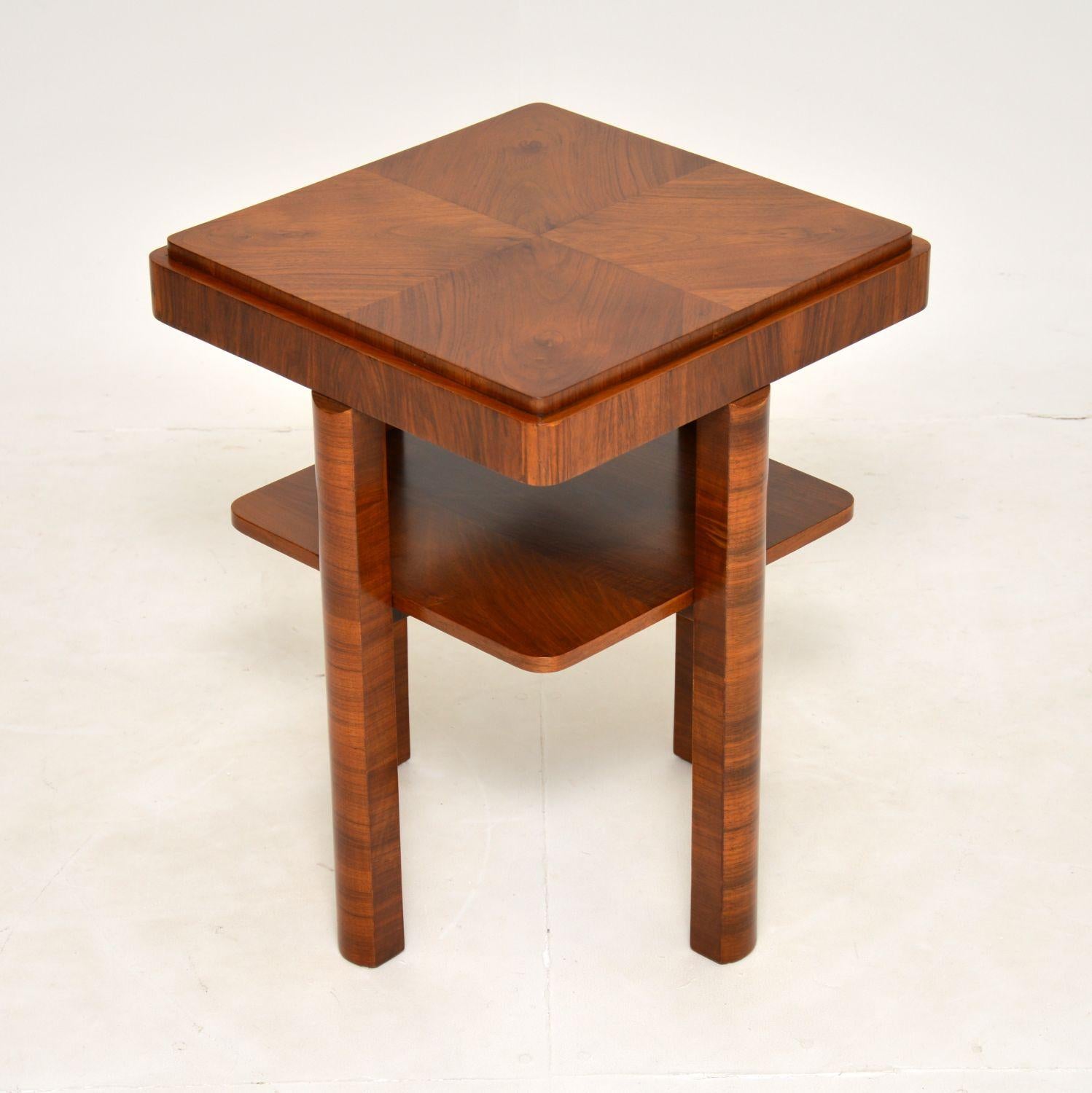 Art Deco Figured Walnut Occasional Side / Coffee Table 5