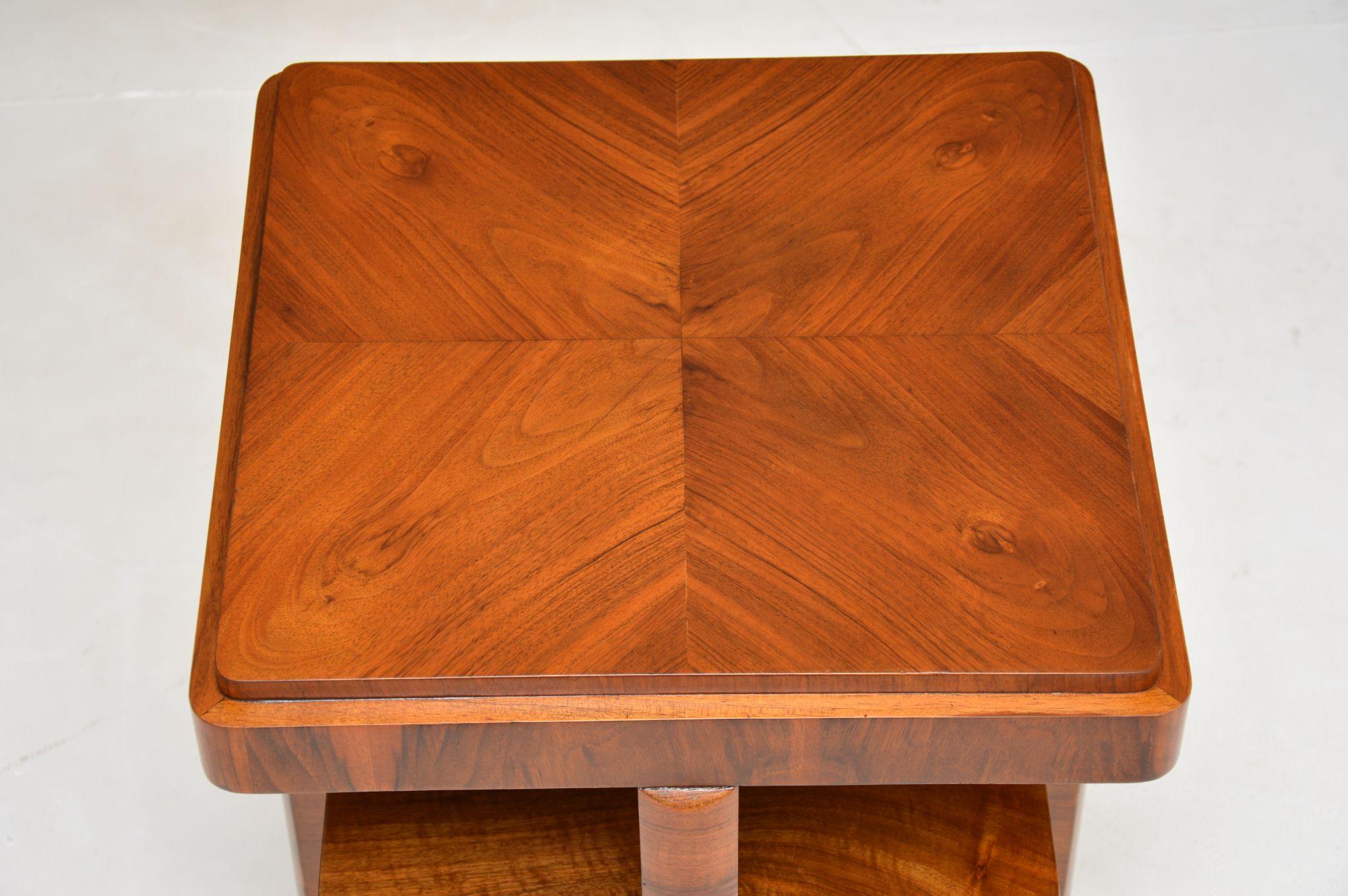 Mid-20th Century Art Deco Figured Walnut Occasional Side / Coffee Table