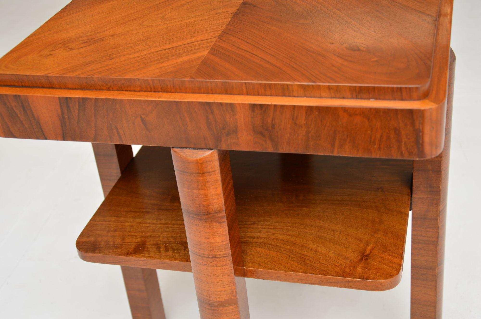 Art Deco Figured Walnut Occasional Side / Coffee Table 3