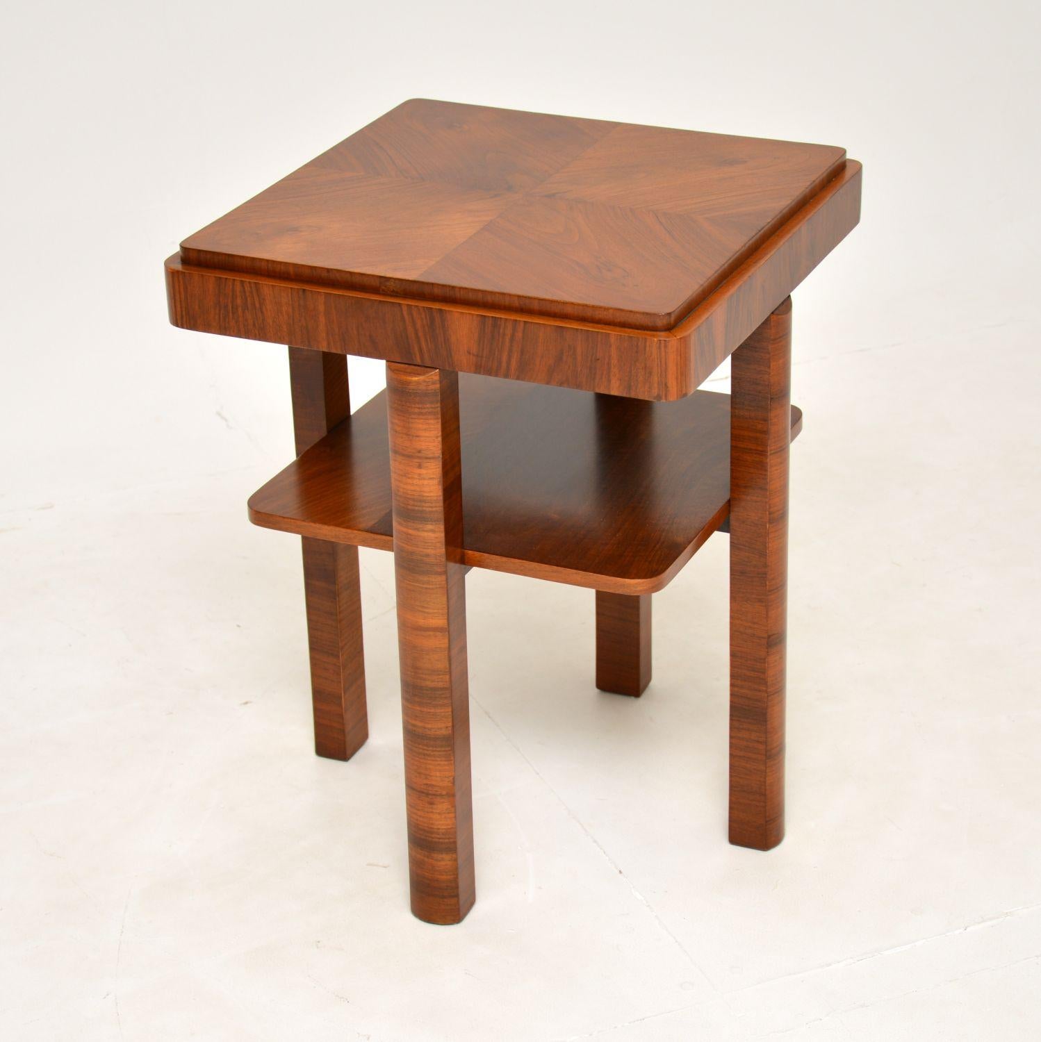 Art Deco Figured Walnut Occasional Side / Coffee Table 4
