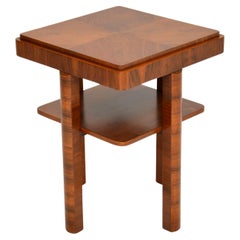 Art Deco Figured Walnut Occasional Side / Coffee Table
