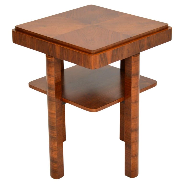 Art Deco Figured Walnut Occasional Side / Coffee Table at 1stDibs