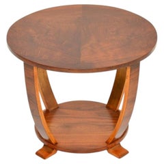 Art Deco Figured Walnut Occasional Side / Coffee Table