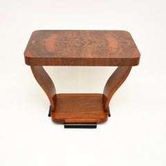 Art Deco Figured Walnut Occasional Side Table