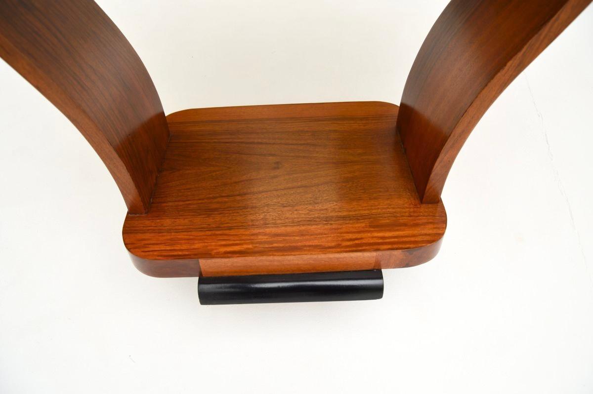 Art Deco Figured Walnut Occasional Side Table For Sale 2