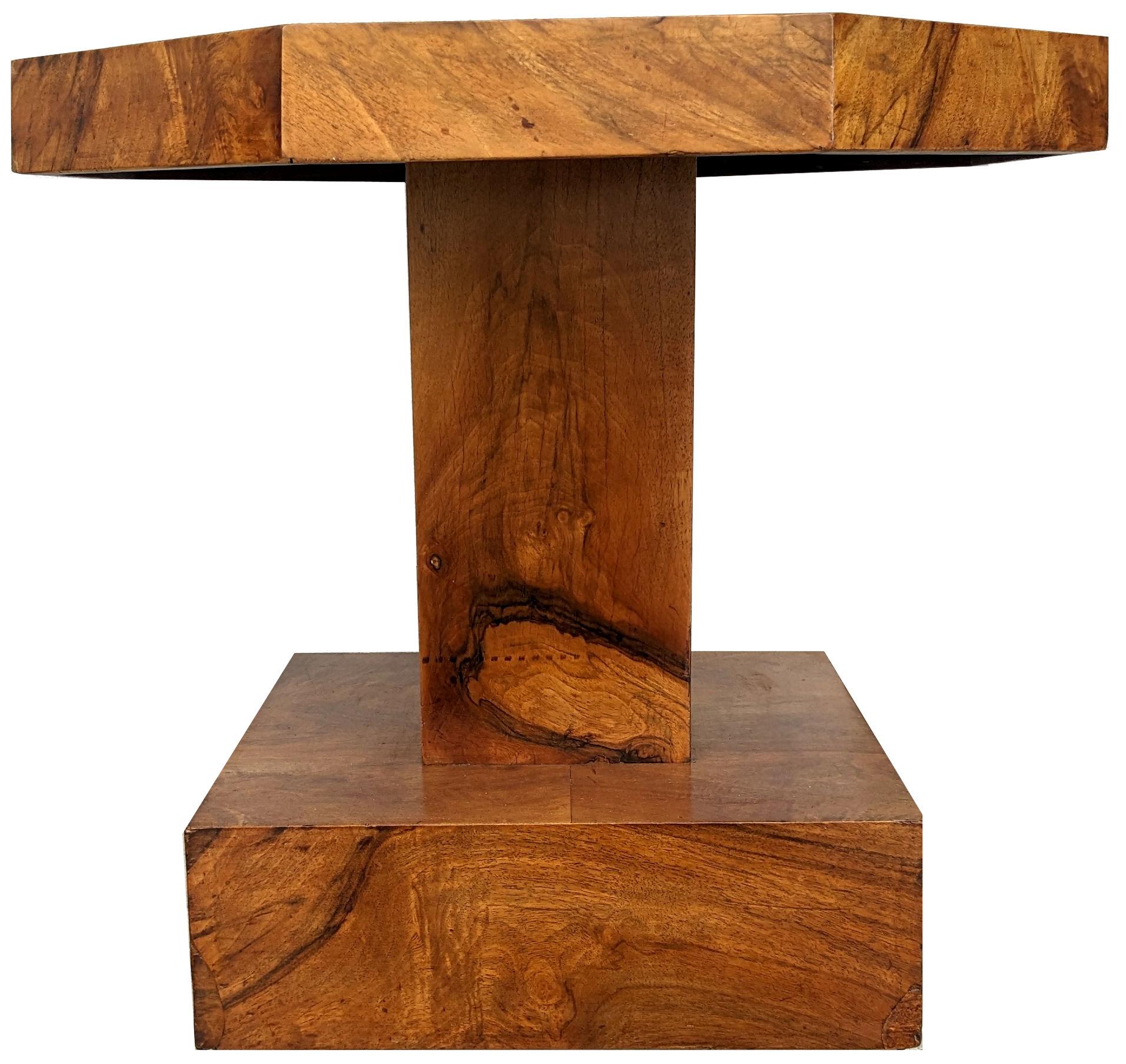 20th Century Art Deco Figured Walnut Occasional Table, English, c1930 For Sale