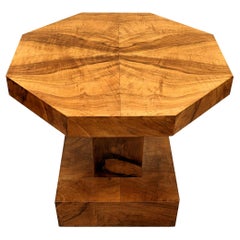 Used Art Deco Figured Walnut Occasional Table, English, c1930