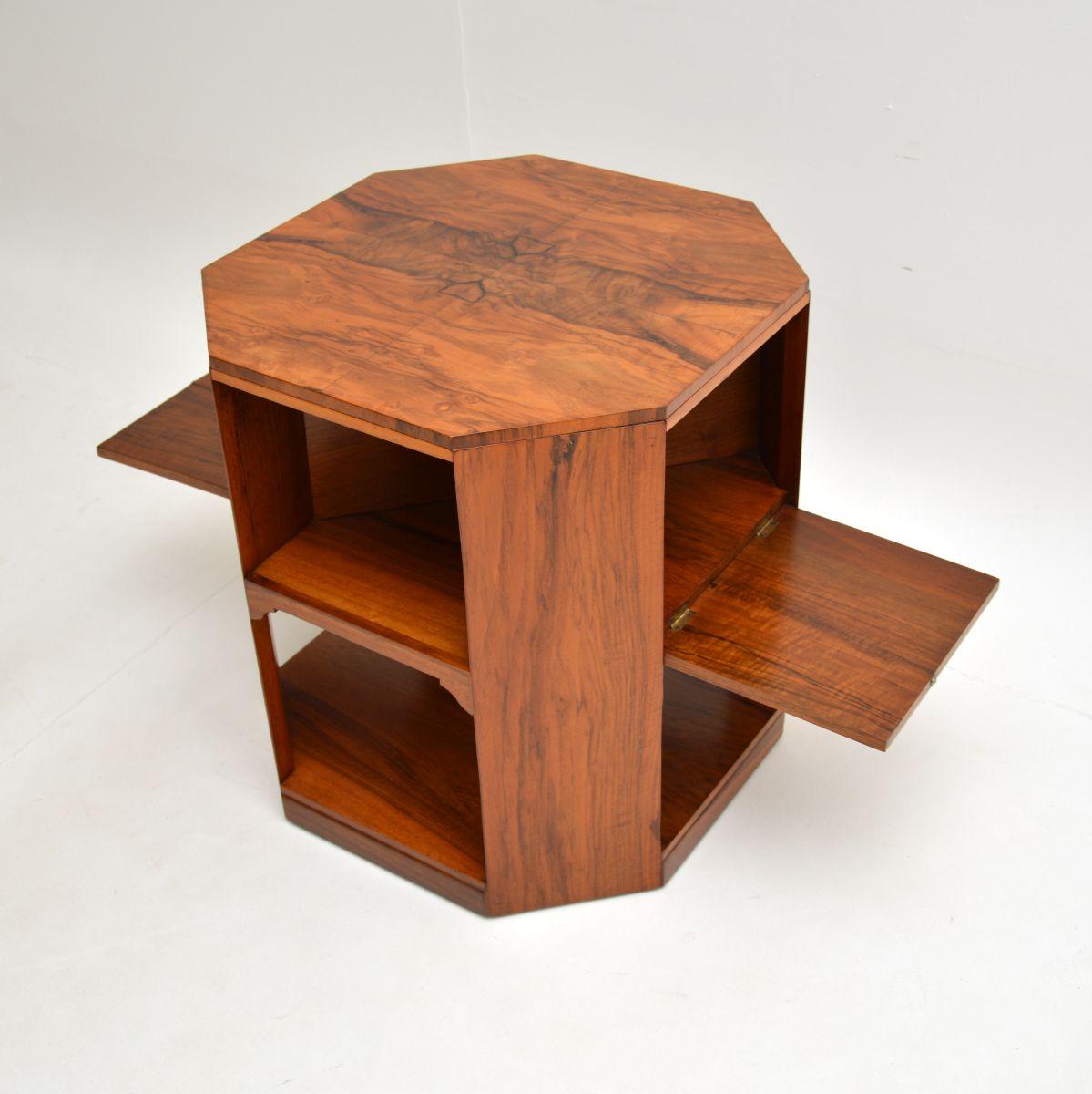 Art Deco Figured Walnut Occasional Table For Sale at 1stDibs