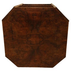 Art Deco Figured Walnut Octagonal Two Tier Table Harrods of London Circa 1930's