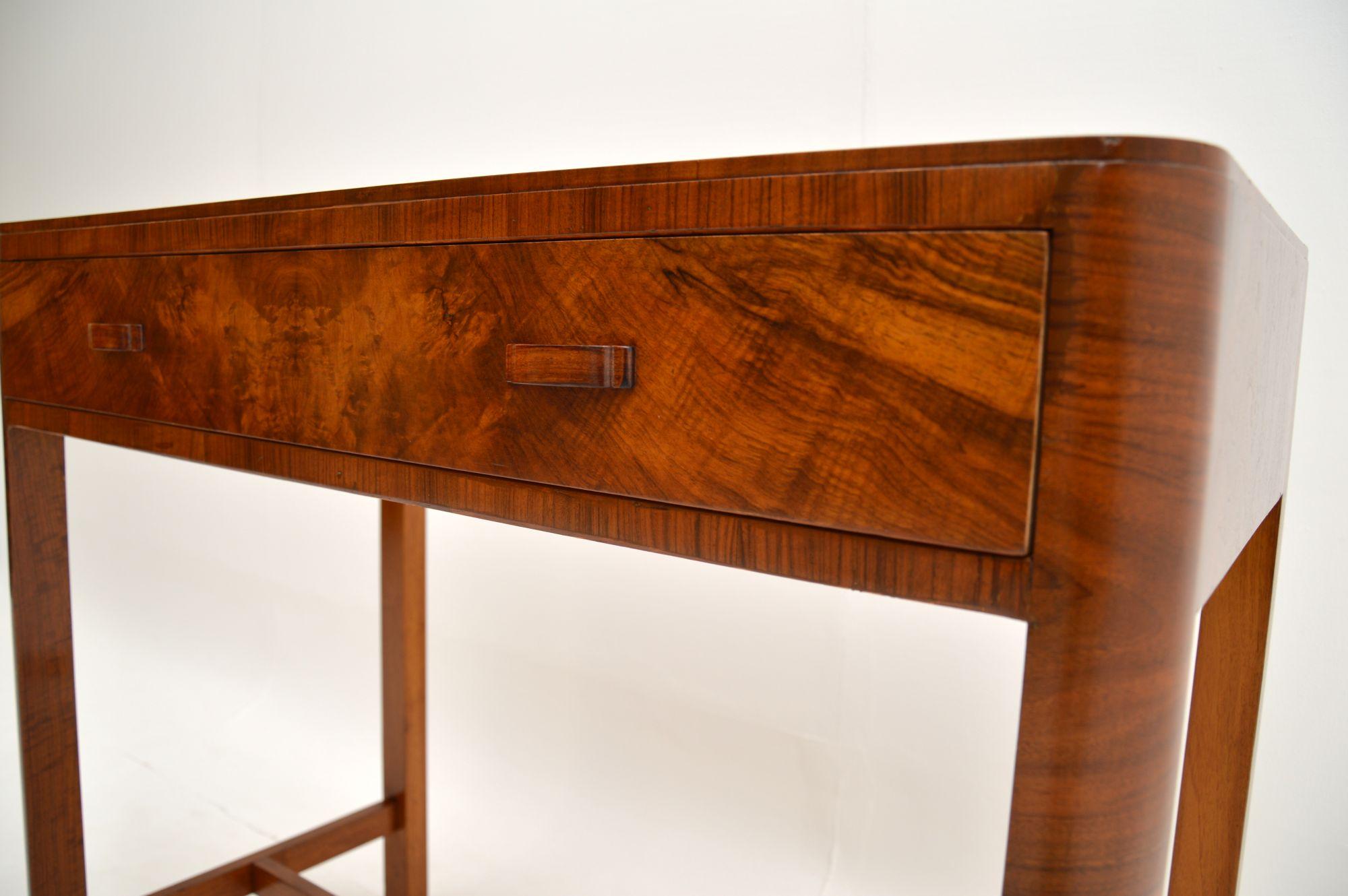 Art Deco Figured Walnut Side Table by Heal’s 2