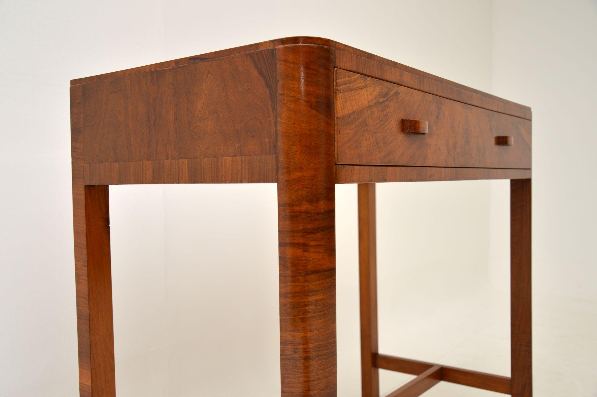 Art Deco Figured Walnut Side Table by Heal’s 4