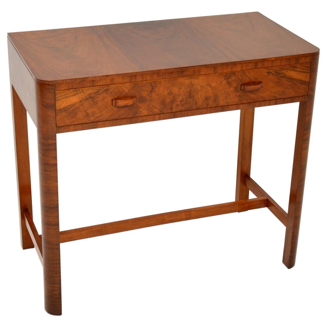 Art Deco Figured Walnut Side Table by Heal’s