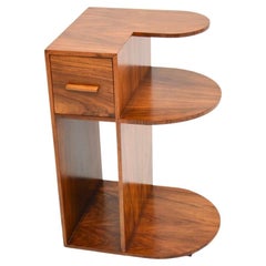 Art Deco Figured Walnut Side Table