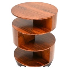 Art Deco Figured Walnut Side Table