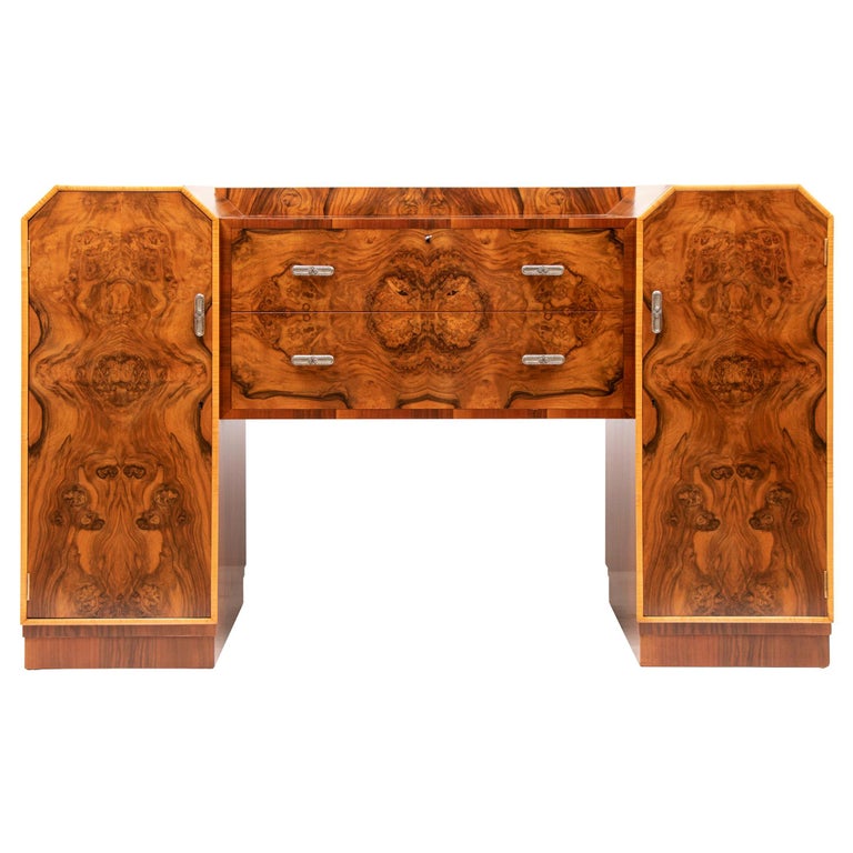 Art Deco Figured Walnut Sideboard by Warring and Gillows at 1stDibs