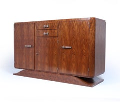 Art Deco Figured Walnut Sideboard