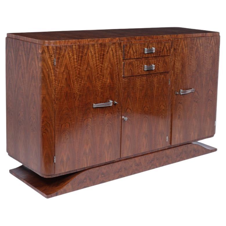 Art Deco Figured Walnut Sideboard