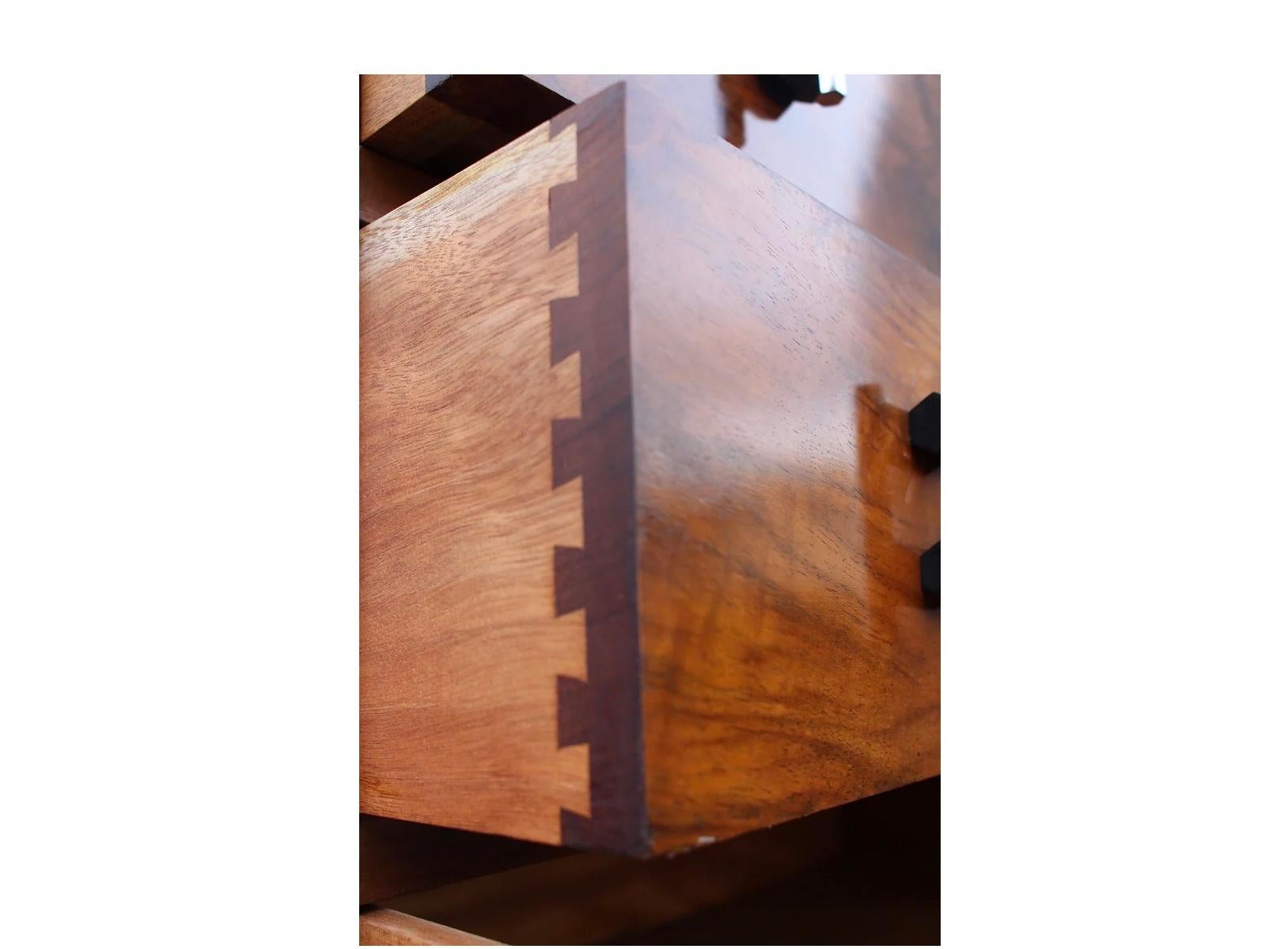 Art Deco Figured Walnut Skyscraper Chest of Drawers 2