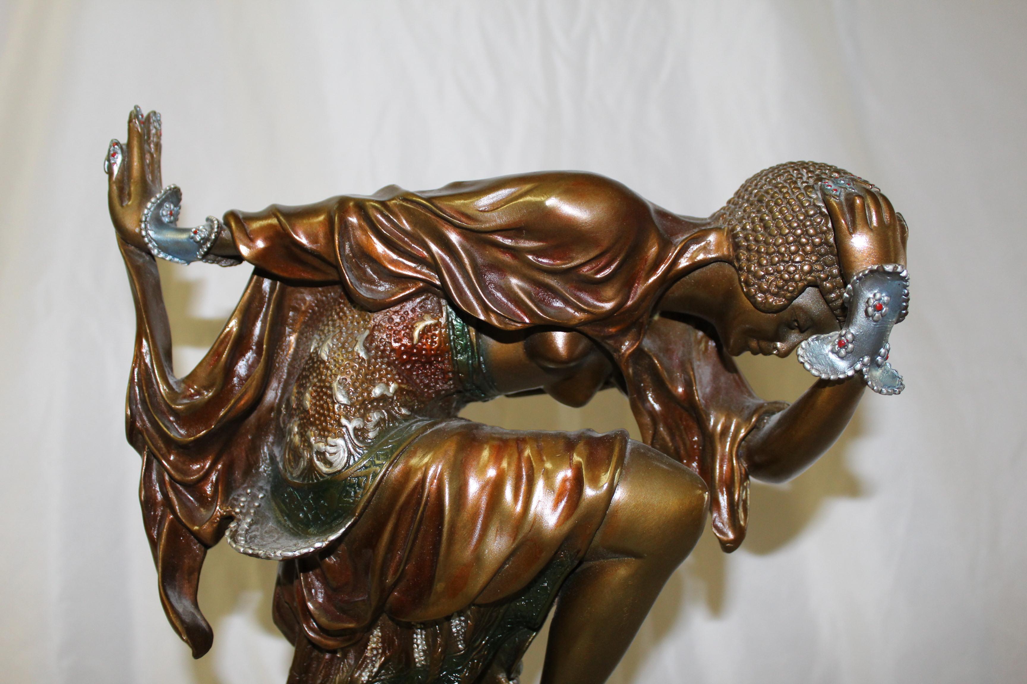 Art Deco Figurine Bronze Ankora Dancer In Good Condition In Los Angeles, CA