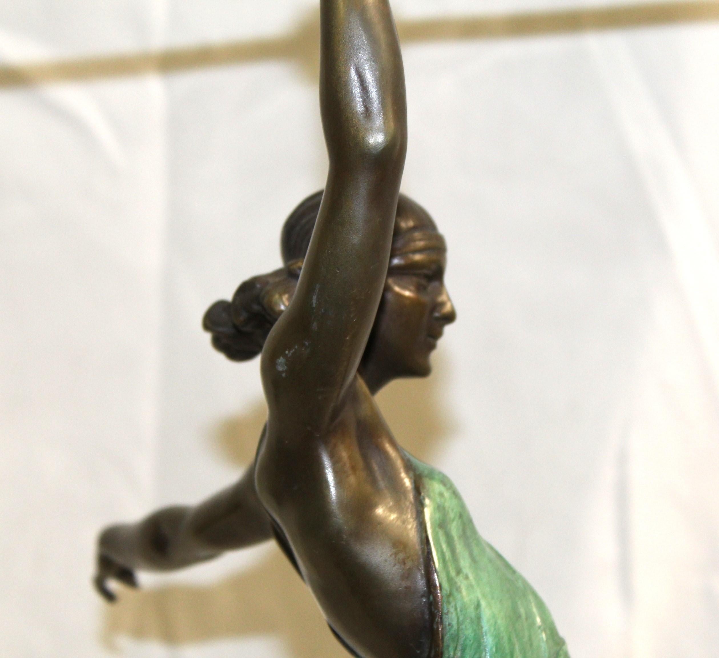 Art Deco Figurine, Female Javelin Thrower For Sale 2