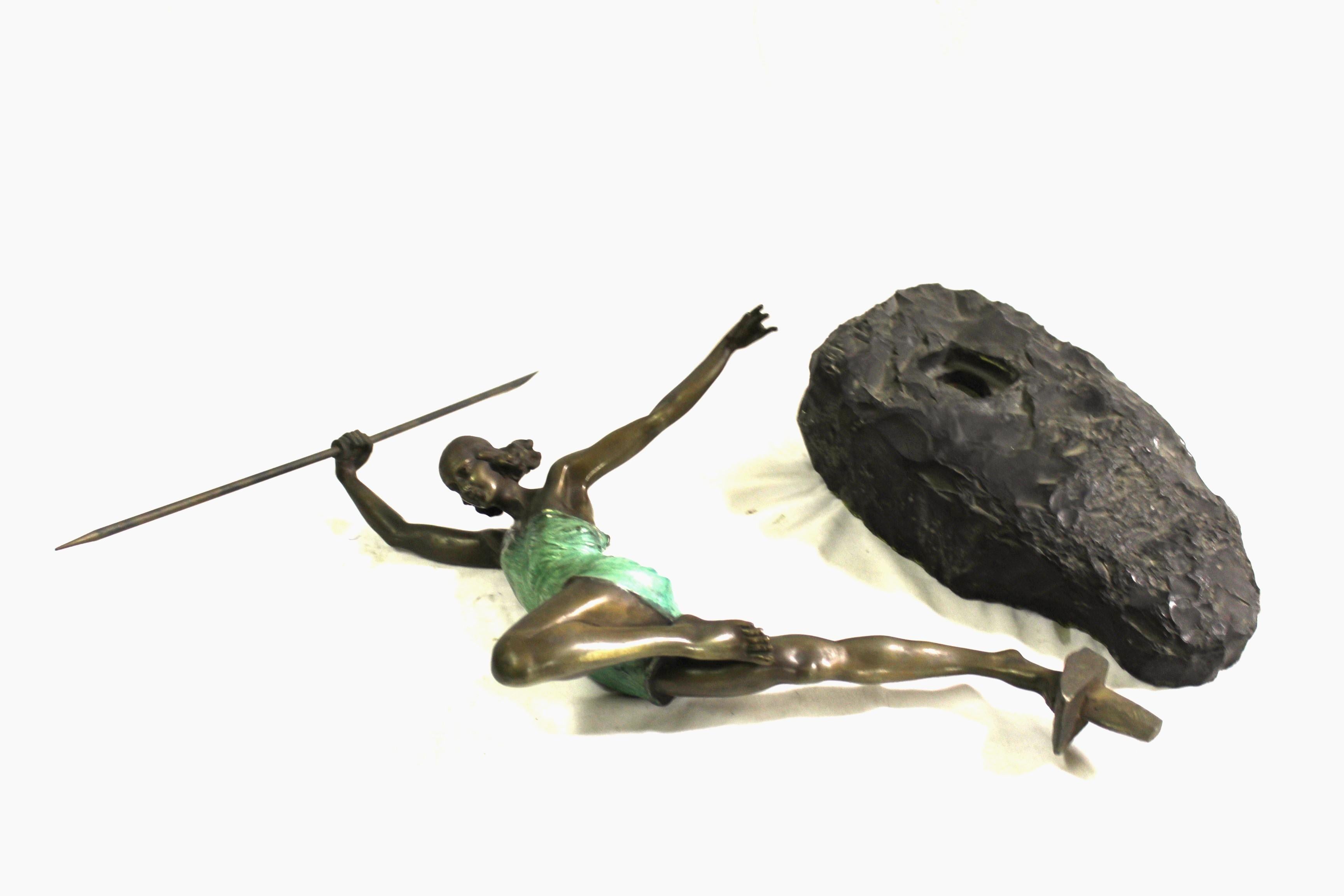 Late 20th Century Art Deco Figurine, Female Javelin Thrower For Sale